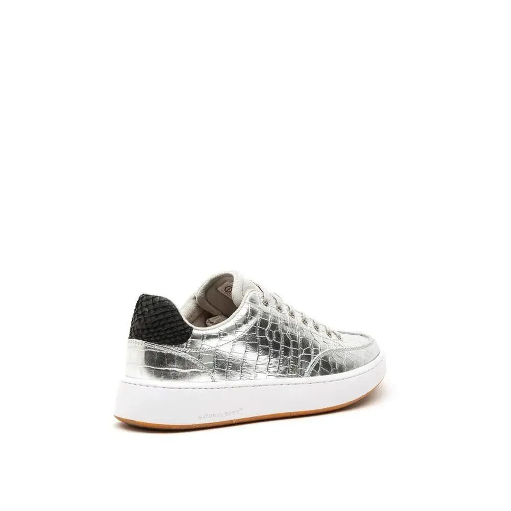 Woden Ydun Croc Print Metallic Trainers Women's 9.5